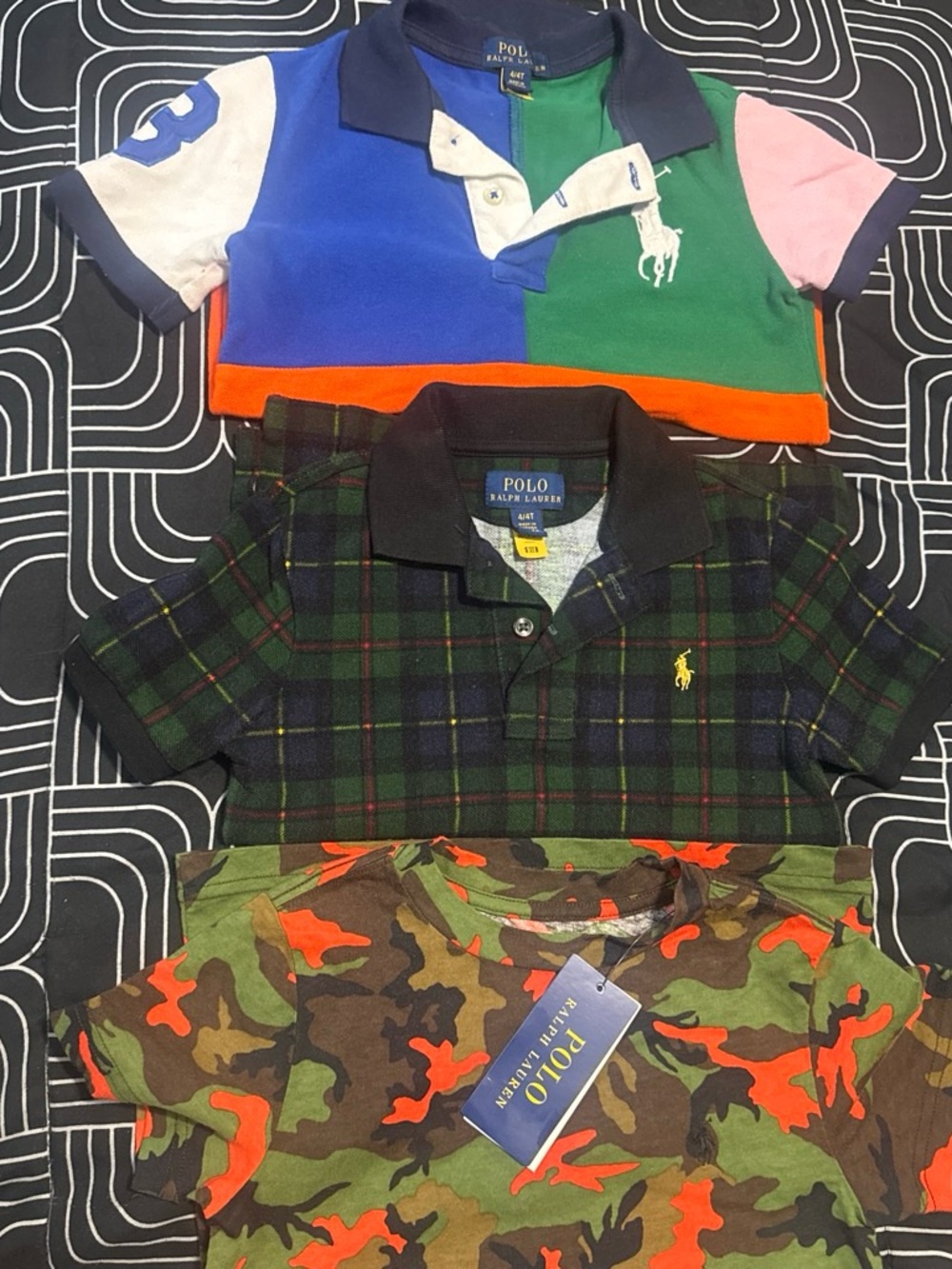 Polo Ralph Lauren Kids Colorblock Polo Shirt - Multicolor BUNDLE DEAL